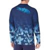 imageHUK Mens Pattern Pursuit Long Sleeve Performance Fishing ShirtRefraction Fish Fade  San SalWahoo