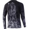 imageHUK Mens Pattern Pursuit Long Sleeve Performance Fishing ShirtRefraction Fish Fade  StormBass