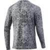 imageHUK Mens Pattern Pursuit Long Sleeve Performance Fishing ShirtTurtle Grass  Grey