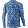 imageHUK Mens Pattern Pursuit Long Sleeve Performance Fishing ShirtTurtle Grass  Huk Blue