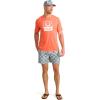 imageHUK Mens Performance Fishing Logo Tee Short Sleeve QuickDryStacked Logo  Fresh Salmon
