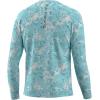 imageHUK Mens Pursuit Crew Long Sleeve Sun Protecting Fishing ShirtFin Flats  Island Paradise