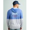 imageHUK Mens Pursuit Graphic Hoodie Sun Protecting Fishing Shirt with HoodHarbor Mist
