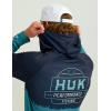 imageHUK Mens Pursuit Graphic Hoodie Sun Protecting Fishing Shirt with HoodStorm Blue