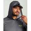 imageHUK Mens Pursuit Graphic Hoodie Sun Protecting Fishing Shirt with HoodVolcanic Ash