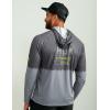 imageHUK Mens Pursuit Graphic Hoodie Sun Protecting Fishing Shirt with HoodVolcanic Ash