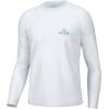 imageHUK Mens Pursuit Graphic Long Sleeve Sun Protect Fishing ShirtDiamond Flats  White