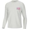 imageHUK Mens Pursuit Graphic Long Sleeve Sun Protect Fishing ShirtHuk and Bars  White