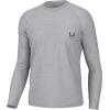 imageHUK Mens Pursuit Graphic Long Sleeve Sun Protect Fishing ShirtKelp Wash  Harbor Mist