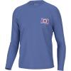 imageHUK Mens Pursuit Graphic Long Sleeve Sun Protect Fishing ShirtState of Flo  Wedgewood