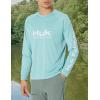 imageHUK Mens Pursuit Heather Long Sleeve Fishing ShirtMarine Blue Heather