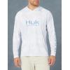 imageHUK Mens Pursuit Pattern Crew Sleeve Performance ShirtMossy Oak  Stormwater Bonefish