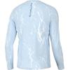imageHUK Mens Pursuit Pattern Performance Long Sleeve ShirtKelp Wash  Crystal Blue Heather