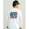 imageHUK Mens Pursuit Patterned Crew Performance Fishing Long Sleeve ShirtHarbor Mist 20
