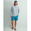 imageHUK Mens Pursuit Patterned Crew Performance Fishing Long Sleeve ShirtHarbor Mist