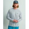 imageHUK Mens Pursuit Patterned Crew Performance Fishing Long Sleeve ShirtHarbor Mist