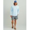 imageHUK Mens Pursuit Patterned Crew Performance Fishing Long Sleeve ShirtIce Water