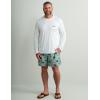imageHUK Mens Pursuit Patterned Crew Performance Fishing Long Sleeve ShirtWhite