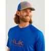 imageHUK Mens Pursuit Short Sleeve Performance Shirt  Sun ProtectionOcean Blue
