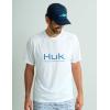 imageHUK Mens Pursuit Short Sleeve Performance Shirt  Sun ProtectionWhite 30