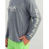 imageHUK Mens Pursuit Vented Long Sleeve 30 UPF Fishing ShirtNaval Academy Heather