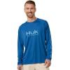 imageHUK Mens Pursuit Vented Long Sleeve 30 UPF Fishing ShirtSet Sail