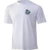 imageHUK Mens Short Sleeve Tee  Performance Fishing TShirtDolphin Aloha  White
