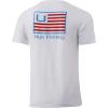 imageHUK Mens Short Sleeve Tee  Performance Fishing TShirtHuk and Bars  White
