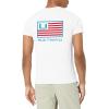 imageHUK Mens Short Sleeve Tee  Performance Fishing TShirtHuk and Bars  White
