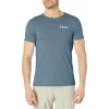 imageHUK Mens Short Sleeve Tee  Performance Fishing TShirtHukd Up Refraction  Silver Blue Heather
