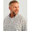 imageHUK Mens Standard Kona Pattern Short Sleeve Fishing Button Down Shirt White 50
