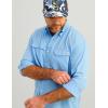 imageHUK Mens Tide Point Solid Long Sleeve Shirt ButtonMarolina Blue