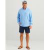 imageHUK Mens Tide Point Solid Long Sleeve Shirt ButtonMarolina Blue