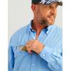 imageHUK Mens Tide Point Solid Long Sleeve Shirt ButtonMarolina Blue