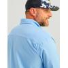 imageHUK Mens Tide Point Solid Long Sleeve Shirt ButtonMarolina Blue