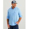 imageHUK Mens Tide Point Solid Long Sleeve Shirt ButtonMarolina Blue