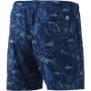 imageHUK Mens Volley 55quot Elastic Waist QuickDry Swim ShortsOcean Palm  Sargasso Sea