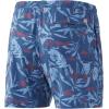 imageHUK Mens Volley 55quot Elastic Waist QuickDry Swim ShortsOcean Palm  Titanium Blue