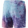 imageHUK Mens Volley 55quot Elastic Waist QuickDry Swim ShortsTie Dye  Lavender Blue