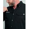 imageHUK Tide Point Solid Short Sleeve Shirt Button Down for MenBlack