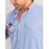 imageHUK Tide Point Solid Short Sleeve Shirt Button Down for MenLightning Sky