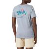 imageHUK Womens Performance Fishing Crew Tee  Ladies TShirtFloral Splash  Ice Blue Heather