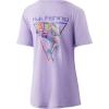 imageHUK Womens V Neck Tee  Ladies TShirt with UPF 30 Sun ProtectionBig Mouth  Lavender Heather