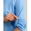 imageHuk Womens Standard Tide Point Pattern Long Sleeve Shirt Button Marolina Blue Medium