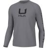 imageHUK Mens Icon X Crew LongSleeve Performance Fishing ShirtNight Owl