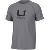 imageHUK Mens Icon X Crew ShortSleeve Performance Fishing ShirtNight Owl