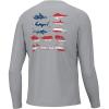 imageHUK Mens Kc Pursuit Long Sleeve Sun Protecting Fishing ShirtKc Flag Fish  Harbor Mist