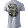 imageHUK Mens Kc Scott Short Sleeve Tee  Performance Fishing TShirtTrout  Sharkskin Heather