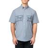 imageHUK Mens Kona Short Sleeve Fishing Button Down ShirtKona Graphic  Night Owl