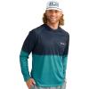 imageHUK Mens Pursuit Graphic Hoodie Sun Protecting Fishing Shirt with HoodStorm Blue